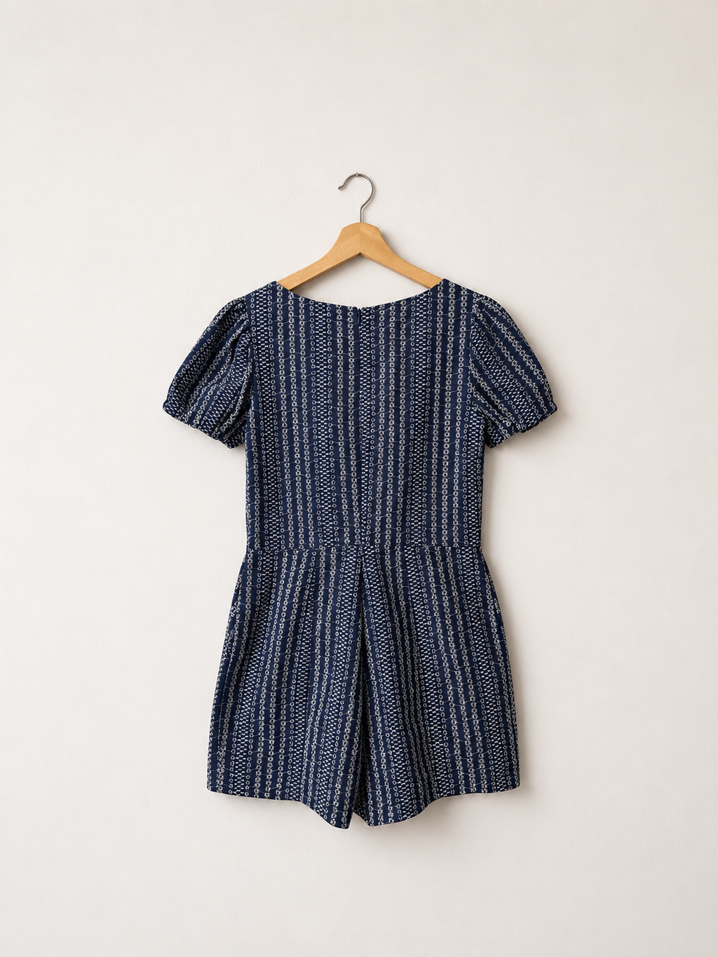 Blue/White Lace Jumpsuit Birds of North America, size 10