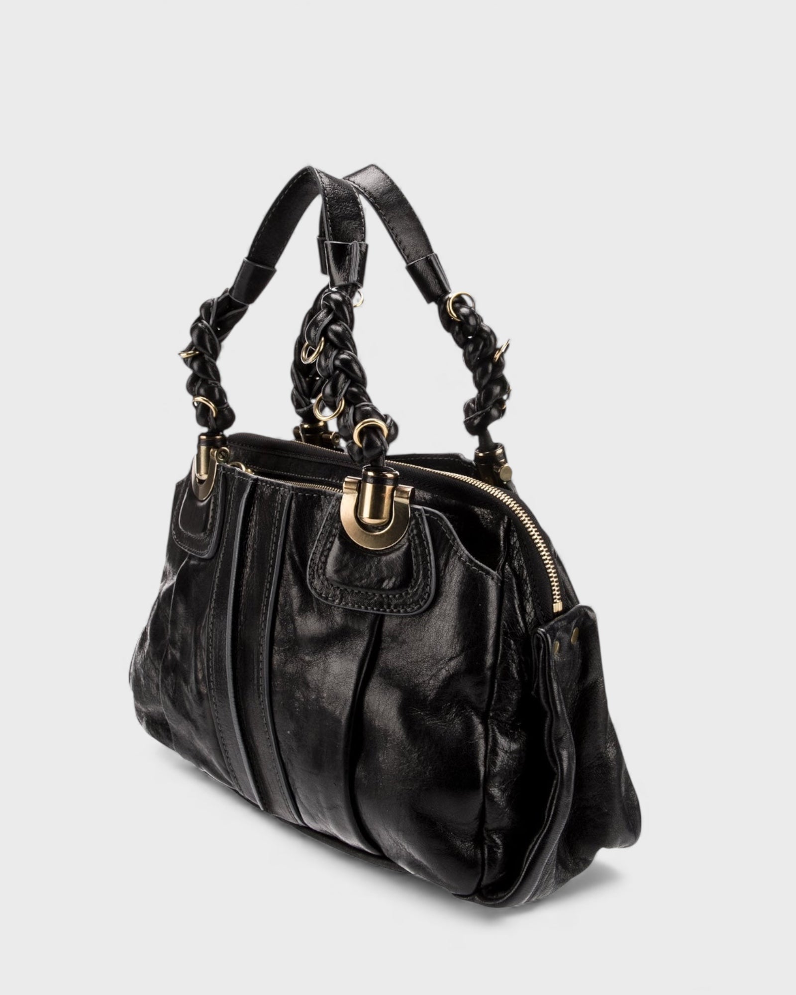 Sac Héloïse cuir noir, Chloé