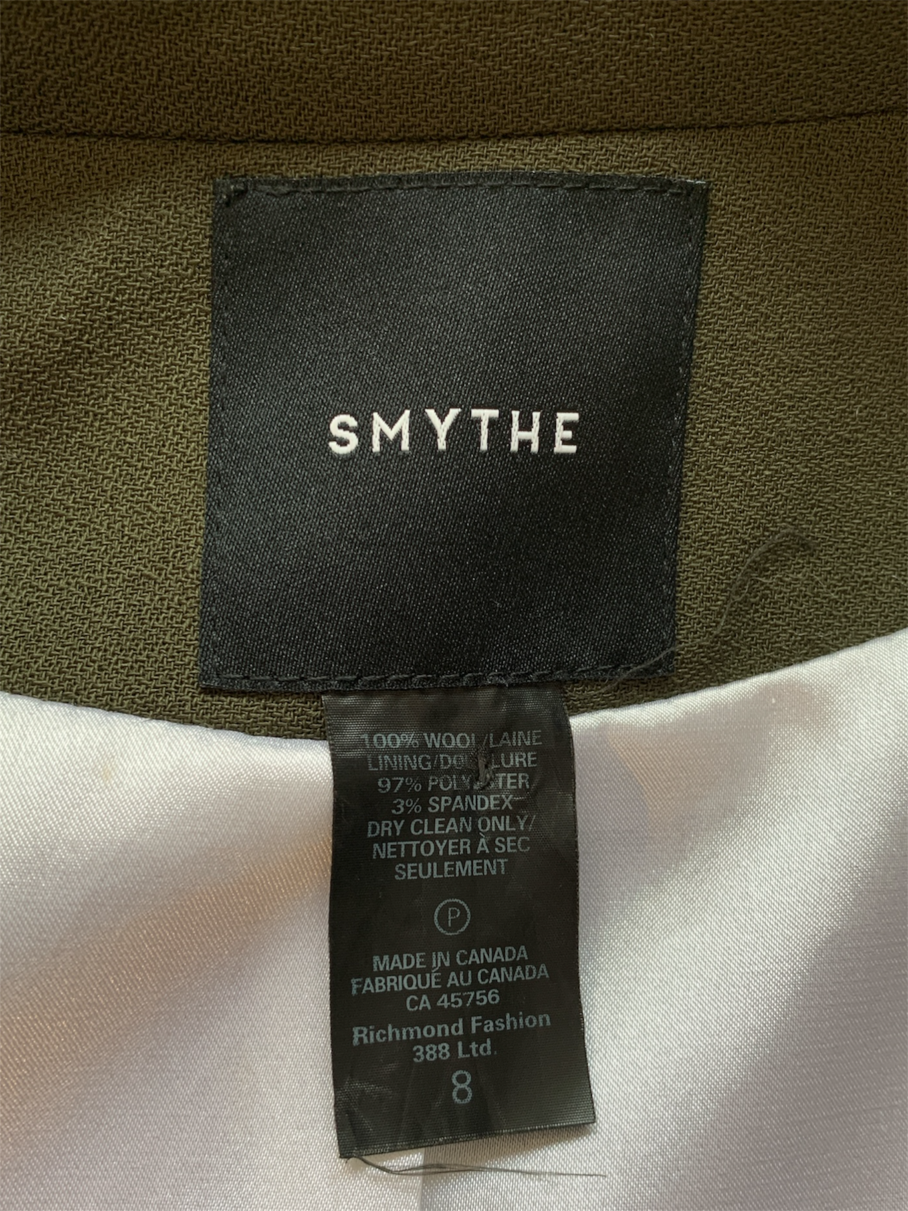 Veston Smythe , taille 8