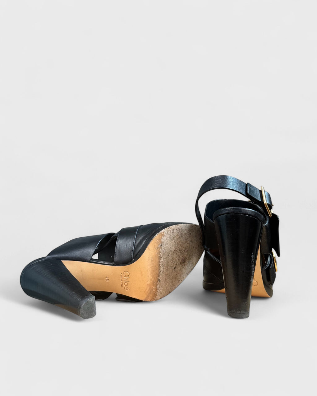 Talons boucles Noir Chloé , 40