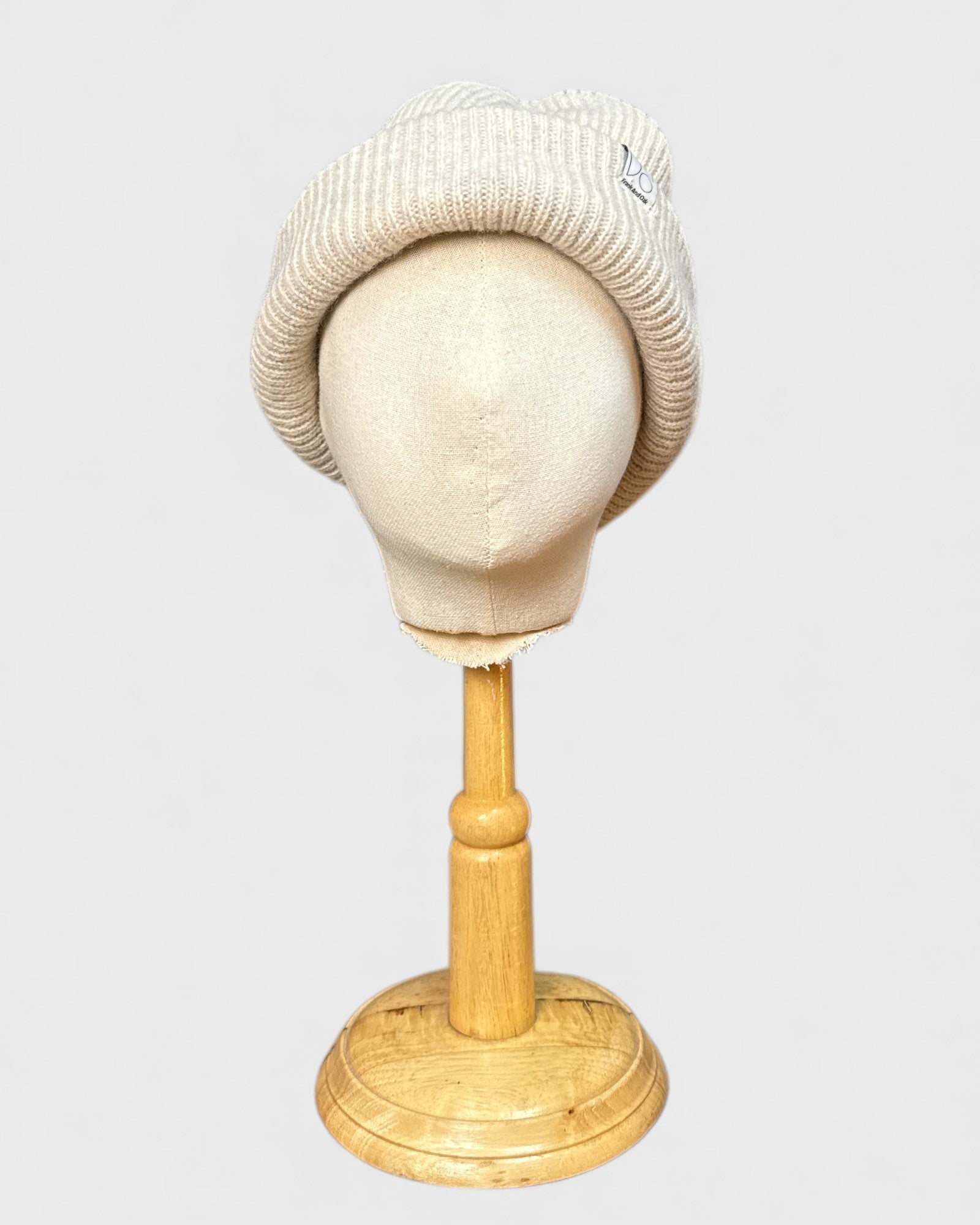 Tuque 100% laine Blanc crème Frank and Oak