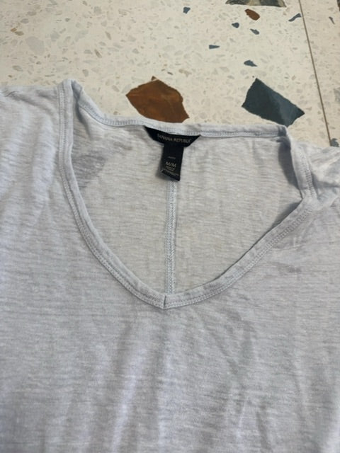Banana Republic 100% Linen T-shirt Blue, M